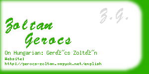 zoltan gerocs business card